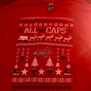 Washington capitals NHL tee shirt winter holiday edition